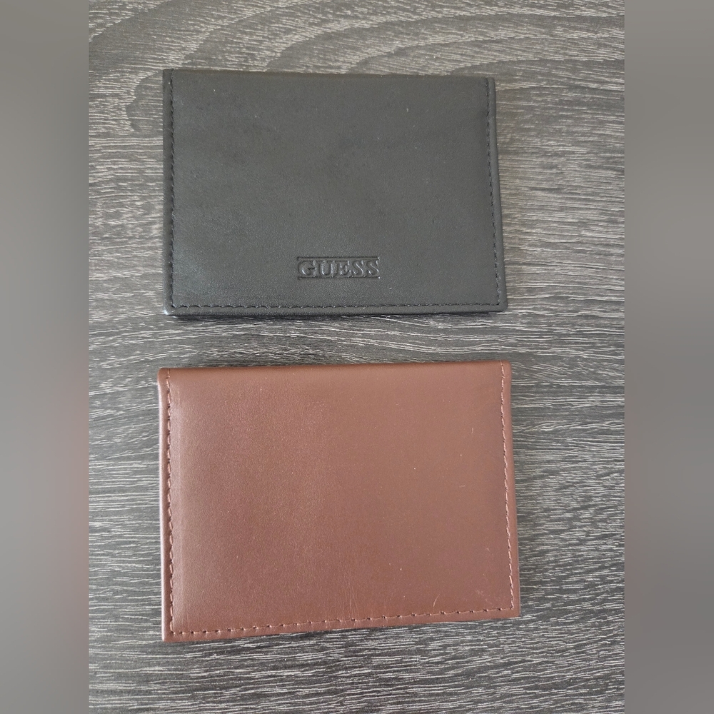 GUESS Black and Tommy Hilfiger Brown Men's Card Holders